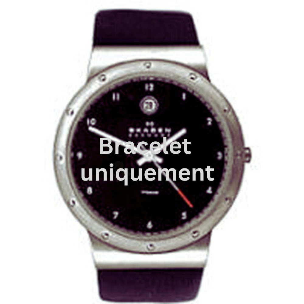 Bracelet leather black Skagen - 530 LARGE / 530LTLB - 530LTLW-Bracelets de montres-AtelierNet