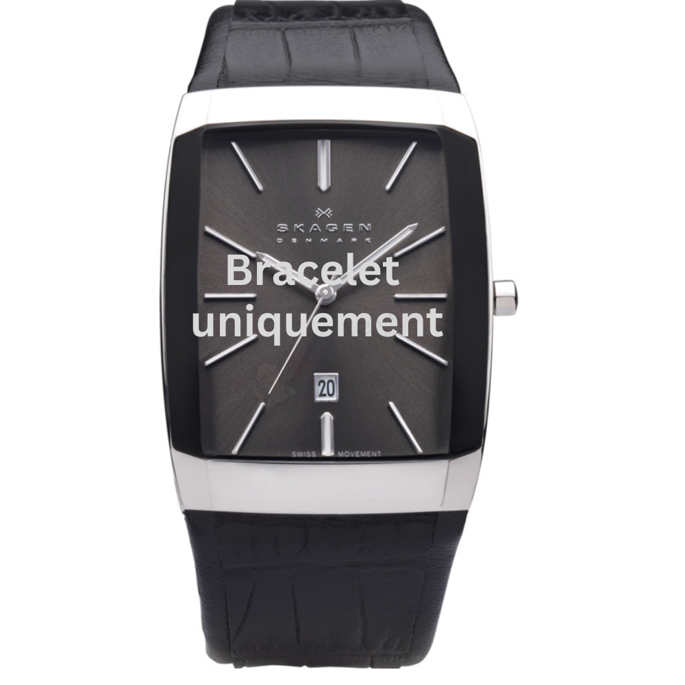 Bracelet leather black Skagen - 984 LARGE / 984LSLB-Bracelets de montres-AtelierNet