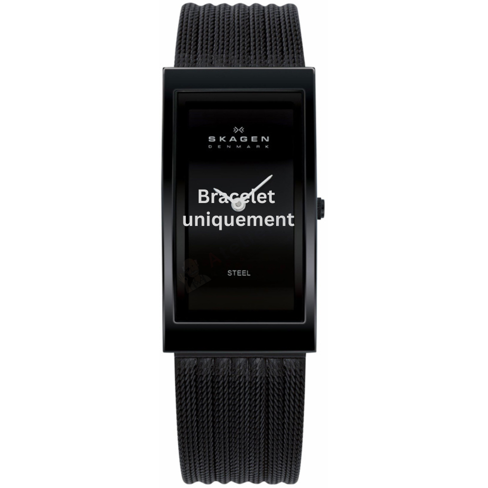 Bracelet métal noir Skagen - 359 UNI / 359UBB-Bracelet de montre-AtelierNet