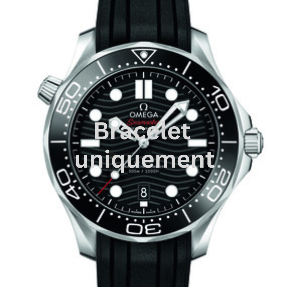 Bracelet caoutchouc noir Omega - SEAMASTER / 032CVZ010126 - 032CVZ010482 - 12H -66.00 MM-6H L3 -104.00 MM-Bracelet de montre-AtelierNet