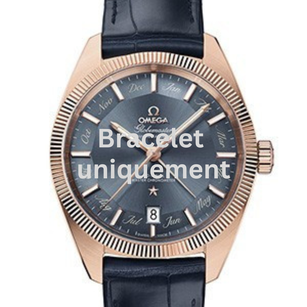 Bracelet peau de crocodile bleu Omega - GLOBEMASTER / 13053412203001 - 032CUZ005736-Bracelet de montre-AtelierNet