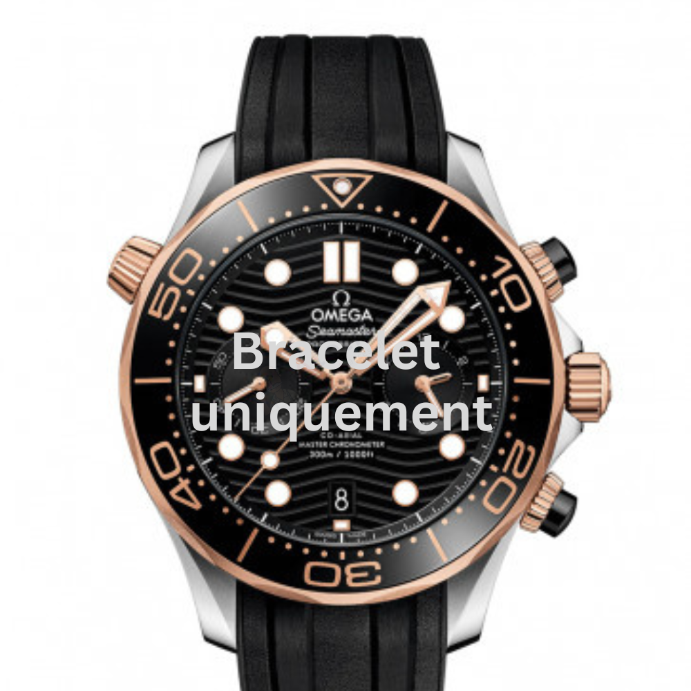 Bracelet caoutchouc noir Omega - SEAMASTER / 21022445101001-Bracelet de montre-AtelierNet