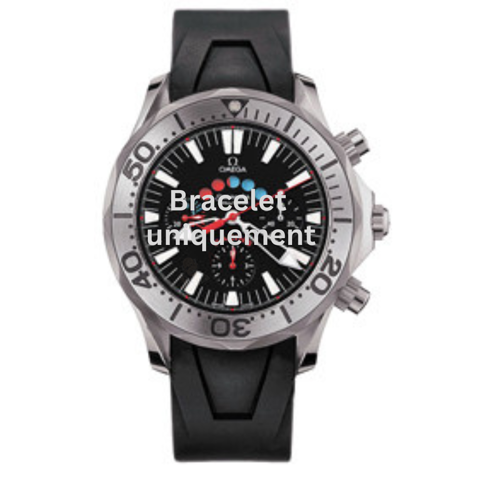 Bracelet caoutchouc noir Omega - SEAMASTER / 98000087 - 28695091 - 28695291 - 29695091 - 29695291-Bracelet de montre-AtelierNet