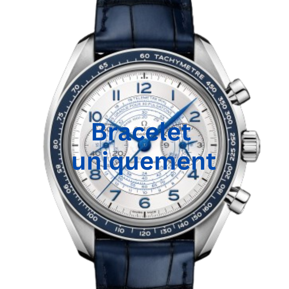 Bracelet crocodile skin blue Omega - SPEEDMASTER / 032Z016175-Bracelets de montres-AtelierNet