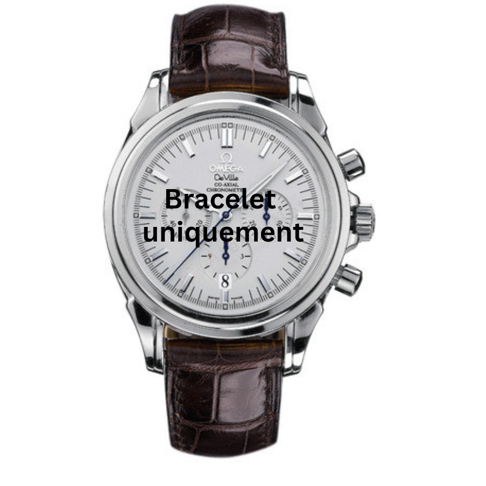 Bracelet peau de crocodile brun Omega - DE VILLE / 48413132 - 98000276-Bracelet de montre-AtelierNet