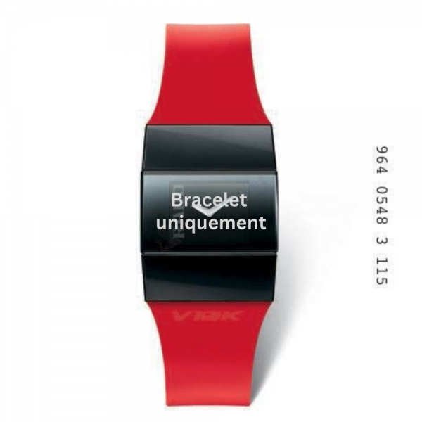 Bracelet caoutchouc rouge Rado - 01.964.0548.3.115-Bracelet de montre-AtelierNet