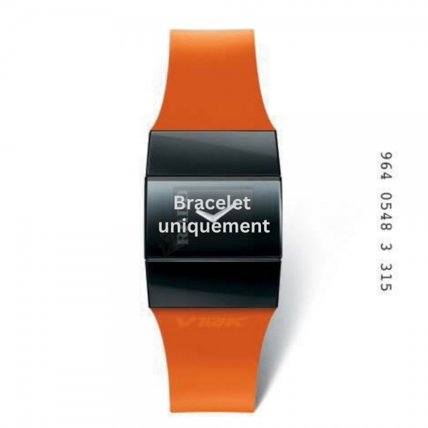 Bracelet caoutchouc orange Rado - 01.964.0548.3.315-Bracelet de montre-AtelierNet