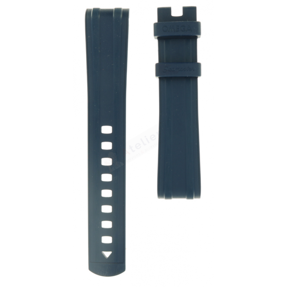 Bracelet silicone blue Omega - 032CVZ010127-Bracelets de montres-AtelierNet