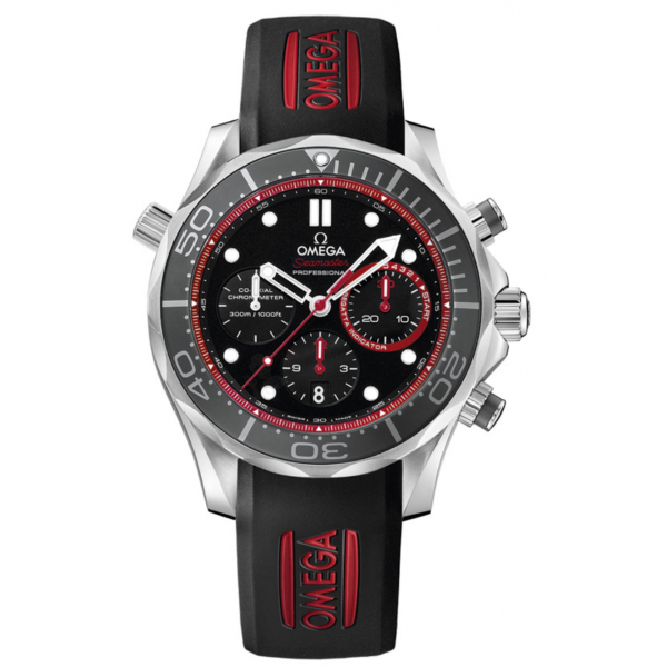 Bracelet caoutchouc noir Omega - SEAMASTER / 21232445001001-Bracelet de montre-AtelierNet