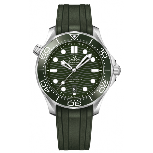 Bracelet caoutchouc vert Omega - SEAMASTER / 032Z017215.GREEN DPL 1 CATCH L - 21030422010001 - 210.30.42.20.10.001.-Bracelet de montre-AtelierNet