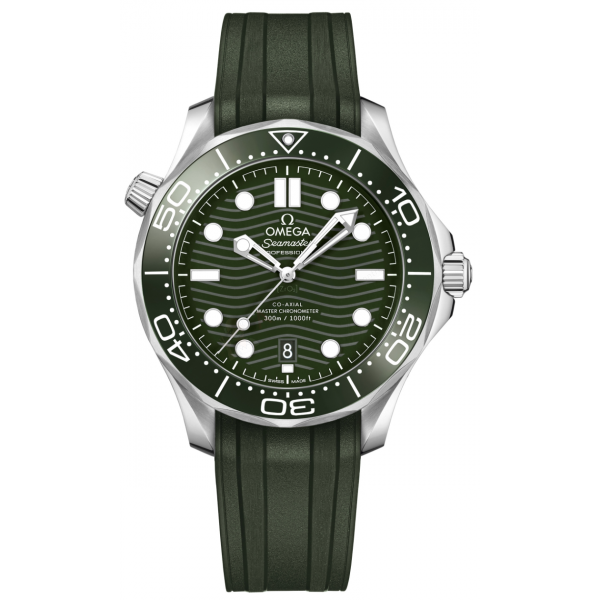 Bracelet caoutchouc vert Omega - SEAMASTER / 032Z017213.GREEN DPL 1 CATCH STD-Bracelet de montre-AtelierNet