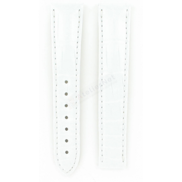 Bracelet crocodile skin white Omega - SEAMASTER / 23113392155001-Bracelets de montres-AtelierNet