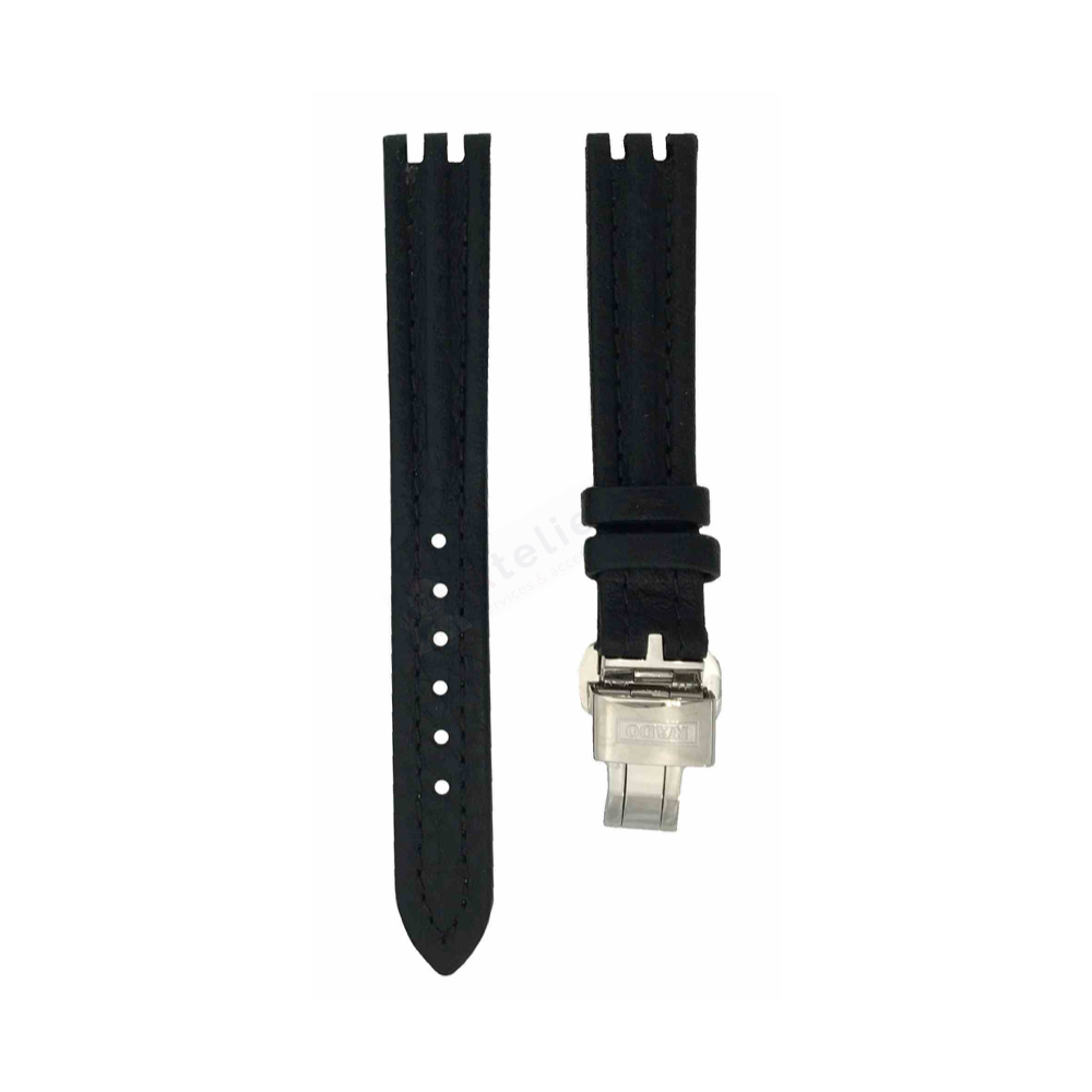 Bracelet cuir noir Rado - 01.153.0344.3.217-Bracelet de montre-AtelierNet