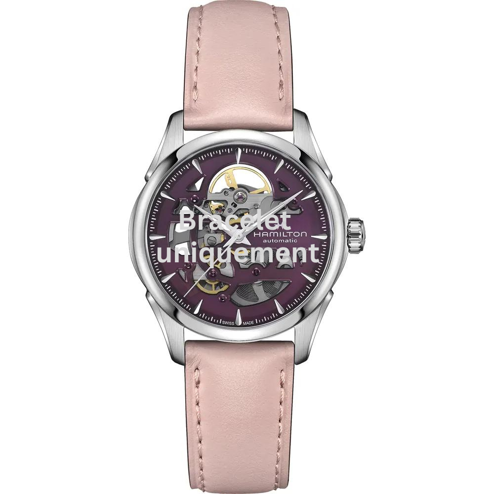 Bracelet cuir rose Hamilton - JAZZMASTER / H32265801-Bracelet de montre-AtelierNet