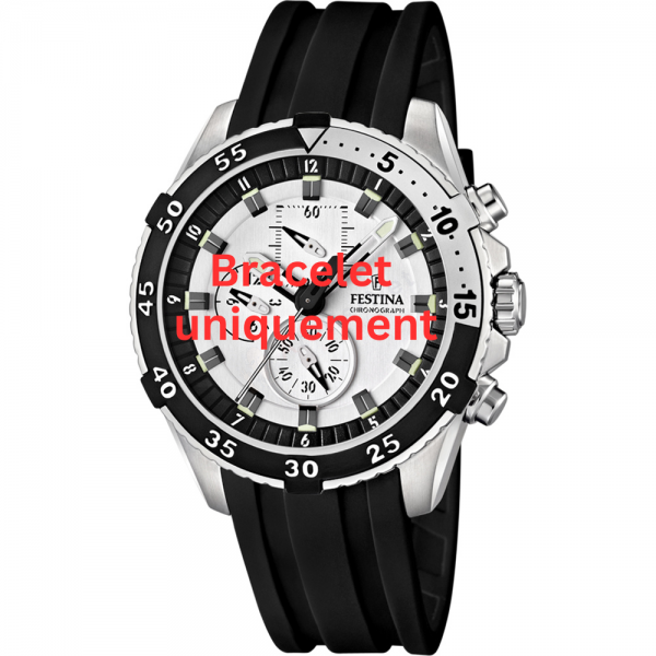 Bracelet silicone black Festina - LA VUELTA / F16838 - F16604 - F16604/1 - F16604/2 - ​​F16604/5 - F16604/6-Bracelets de montres-AtelierNet