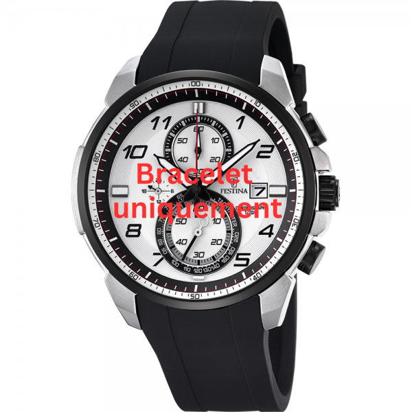 Bracelet caoutchouc noir Festina - CHRONOGRAPH SPORT / F6841/1 - F6841/2 - F6841/3 - F6841/4-Bracelet de montre-AtelierNet