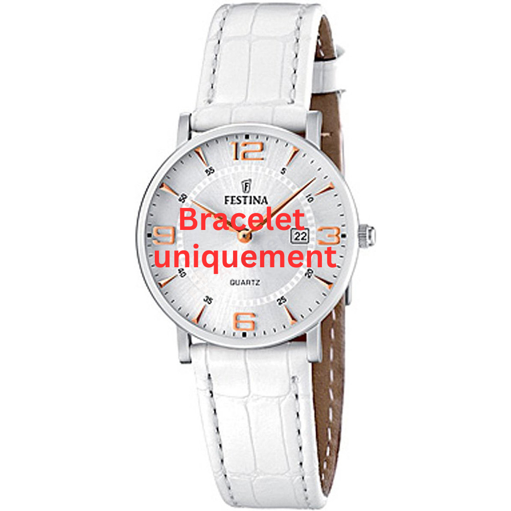 Bracelet cuir blanc Festina - CLASSIC / F16477/4-Bracelet de montre-AtelierNet