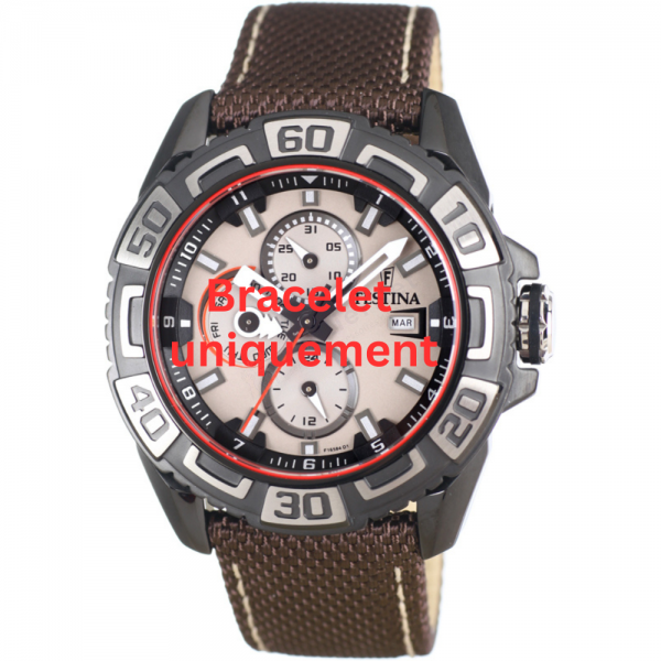 Bracelet textile sur cuir marron Festina - SPORT / F16584/1-Bracelet de montre-AtelierNet