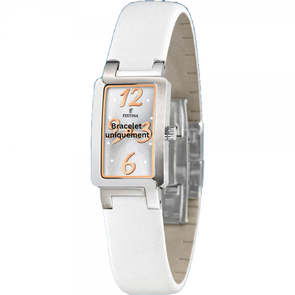 Bracelet leather white Festina - F16218/B-Bracelets de montres-AtelierNet