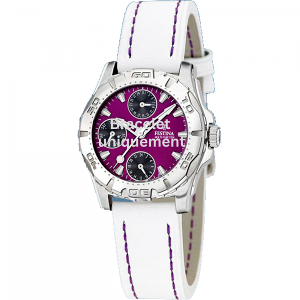 Bracelet leather white Festina - MULTIFUNCTION / F16244/5-Bracelets de montres-AtelierNet