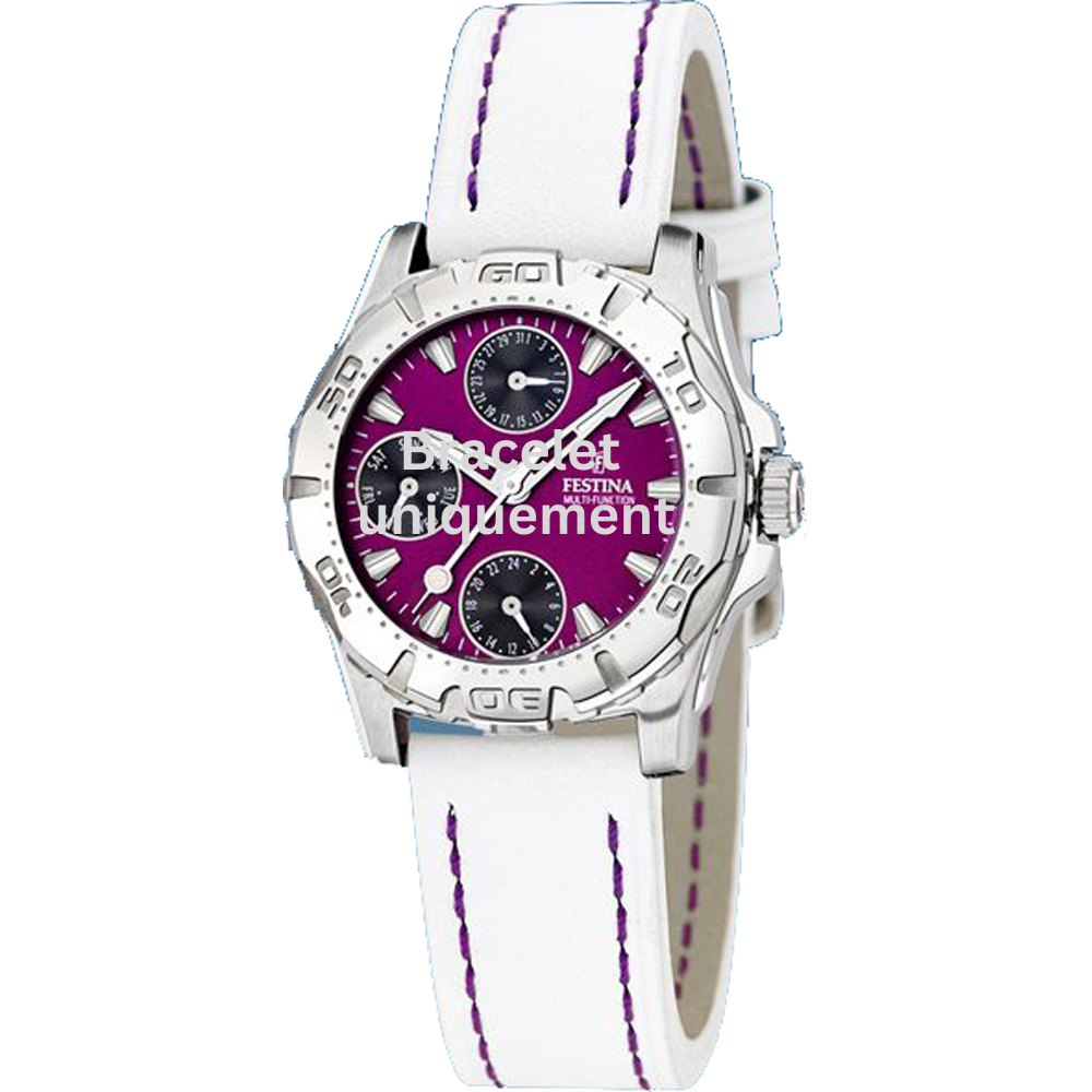 Bracelet cuir blanc Festina - MULTIFUNCTION / F16244/5-Bracelet de montre-AtelierNet