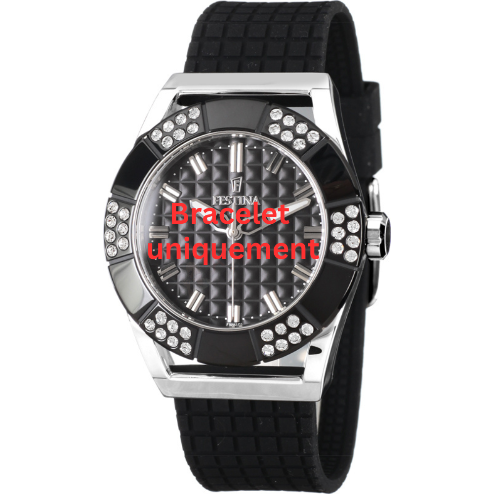 Bracelet caoutchouc noir Festina - DREAMTIME / F16563/3-Bracelet de montre-AtelierNet