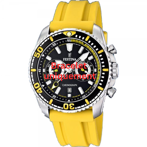 Bracelet caoutchouc jaune Festina - CHRONOGRAPH / F16574/1-Bracelet de montre-AtelierNet