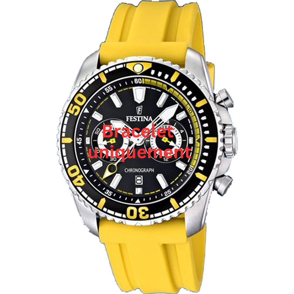 Bracelet silicone yellow Festina - CHRONOGRAPH / F16574/1-Bracelets de montres-AtelierNet