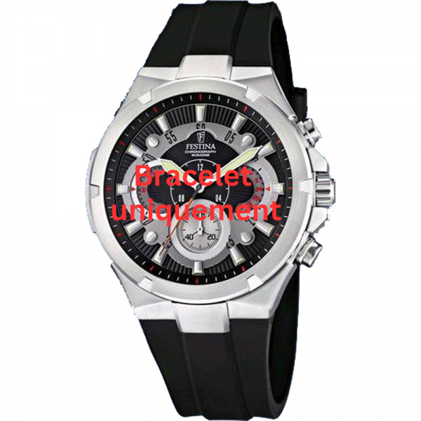 Bracelet caoutchouc noir Festina - CHRONOGRAPH / F6814-Bracelet de montre-AtelierNet