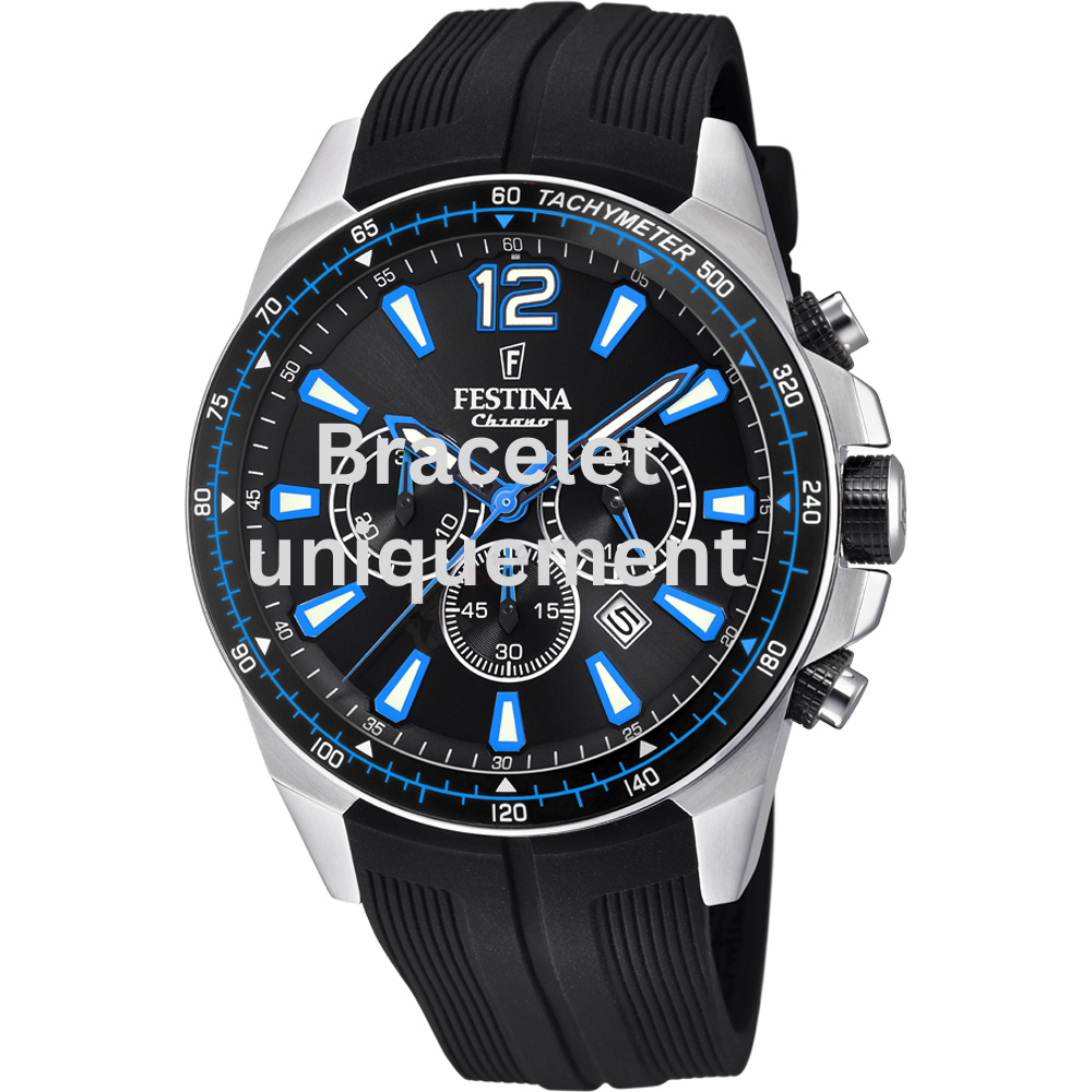 Bracelet caoutchouc noir Festina - CHRONO SPORT / F20376/2 - F20376/3-Bracelet de montre-AtelierNet