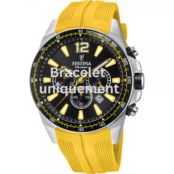 Bracelet caoutchouc jaune Festina - CHRONO SPORT / F20376/4-Bracelet de montre-AtelierNet