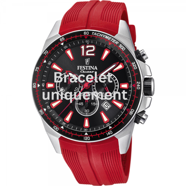 Bracelet caoutchouc rouge Festina - CHRONO SPORT / F20376/6-Bracelet de montre-AtelierNet