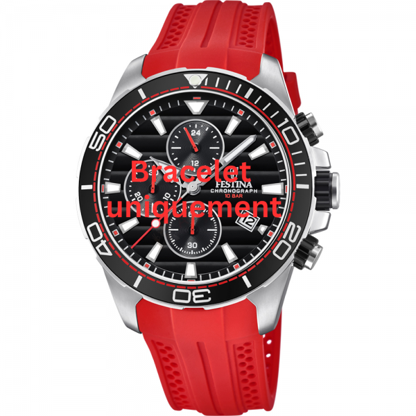 Bracelet caoutchouc rouge Festina - THE ORIGINALS / F20370/3-Bracelet de montre-AtelierNet