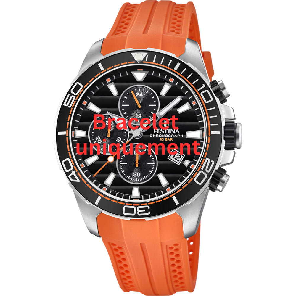 Bracelet caoutchouc orange Festina - THE ORIGINALS / F20370/4-Bracelet de montre-AtelierNet