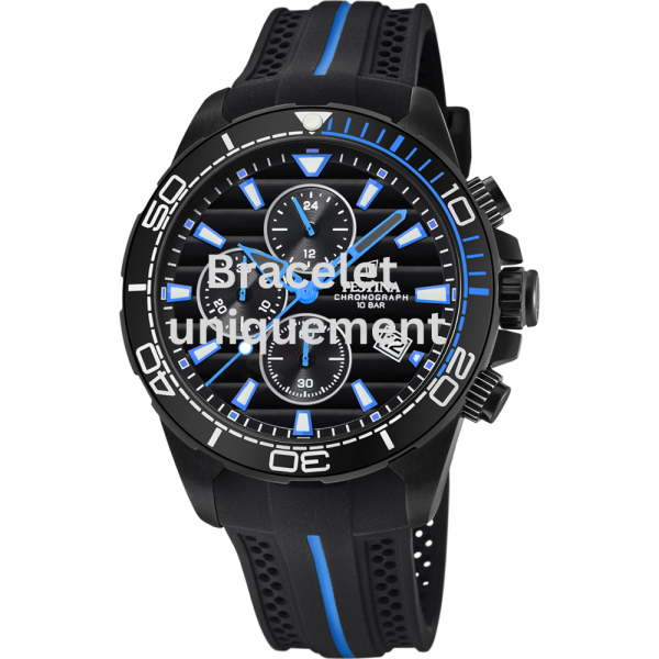 Bracelet silicone black Festina - CHRONOGRAPH / F20366/2-Bracelets de montres-AtelierNet