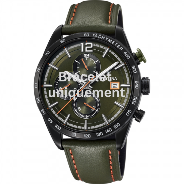 Bracelet leather olive green Festina - TIMELESS / F20344/6-Bracelets de montres-AtelierNet