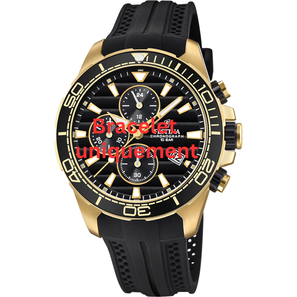 Bracelet silicone black Festina - CHRONO SPORT / F20368 - F20370-Bracelets de montres-AtelierNet