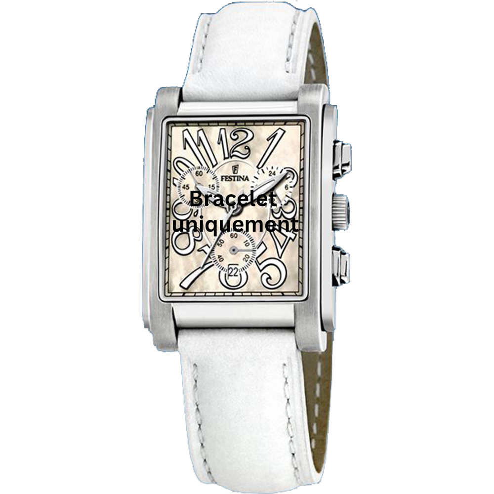 Bracelet cuir blanc Festina - F16118/C-Bracelet de montre-AtelierNet