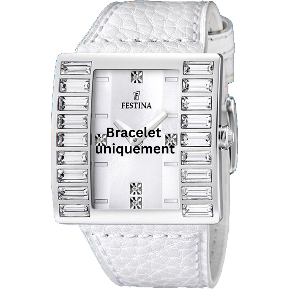 Bracelet leather white Festina - F16538/1-Bracelets de montres-AtelierNet