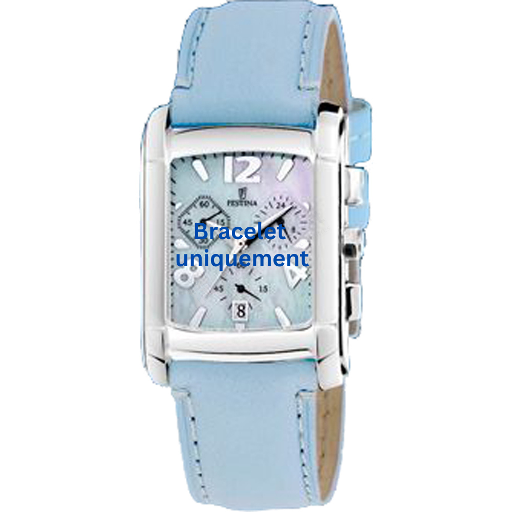 Bracelet cuir bleu clair Festina - F16101/8-Bracelet de montre-AtelierNet