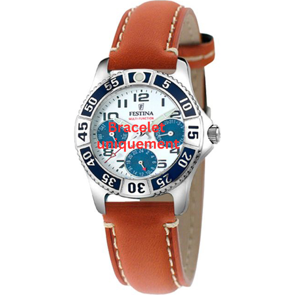 Bracelet cuir cognac Festina - MULTIFUNCTION / F16039/7-Bracelet de montre-AtelierNet