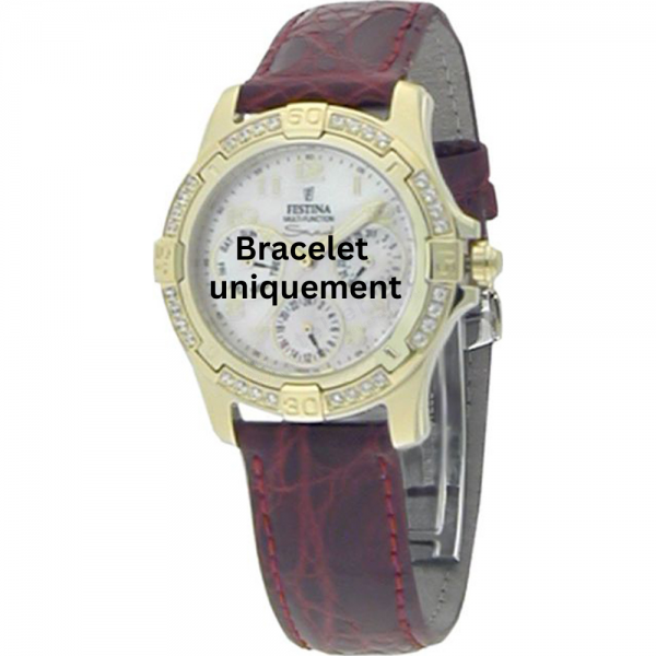 Bracelet leather red Festina - MULTIFUNCTION / F16023/2-Bracelets de montres-AtelierNet