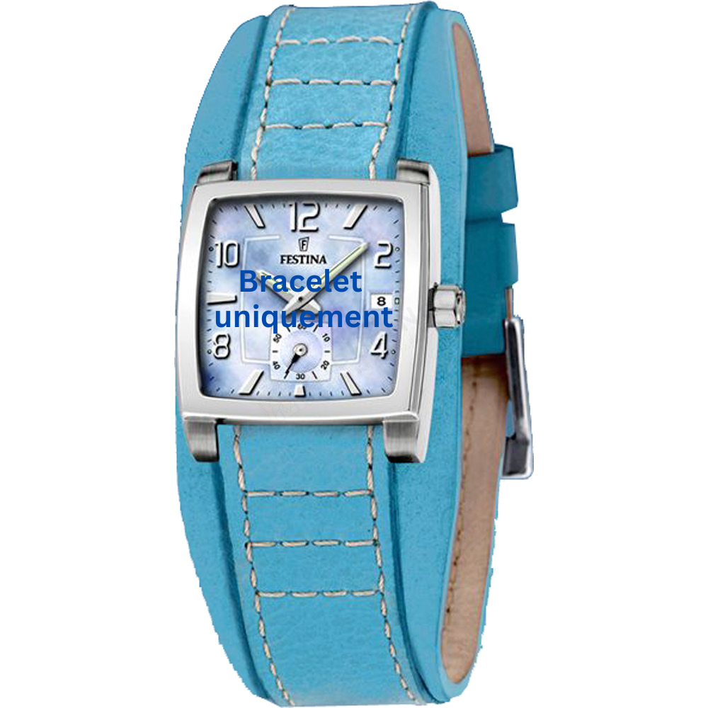 Bracelet cuir bleu clair Festina - F16181/4-Bracelet de montre-AtelierNet