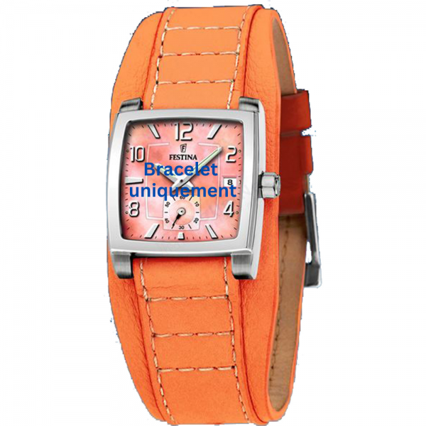 Bracelet cuir orange Festina - F16181/6-Bracelet de montre-AtelierNet