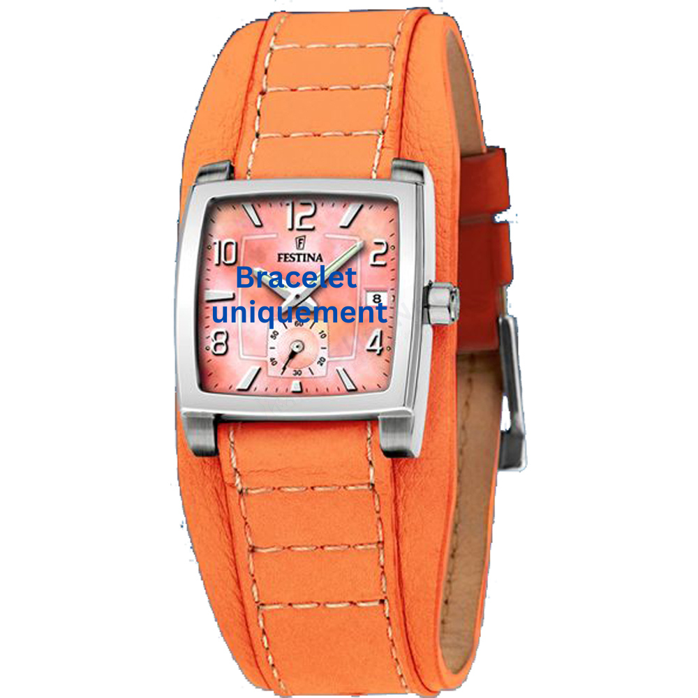 Bracelet cuir orange Festina - F16181/6-Bracelet de montre-AtelierNet