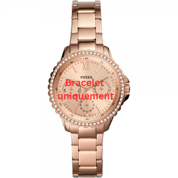 Bracelet metal pink gold Fossil - IZZY / ES4782-Bracelets de montres-AtelierNet