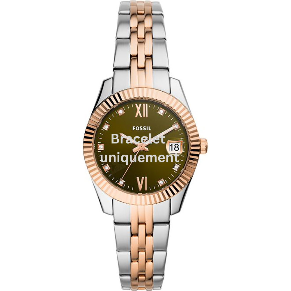 Bracelet metal two-tone pink Fossil - SCARLETTE MINI / ES4948-Bracelets de montres-AtelierNet