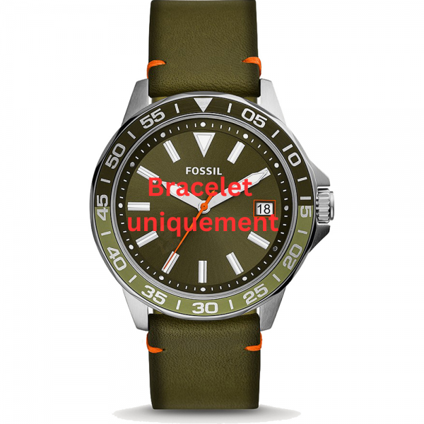 Bracelet leather green Fossil - BANNON / BQ2520-Bracelets de montres-AtelierNet