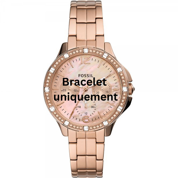 Bracelet metal pink gold Fossil - FINLEY / ES4787-Bracelets de montres-AtelierNet