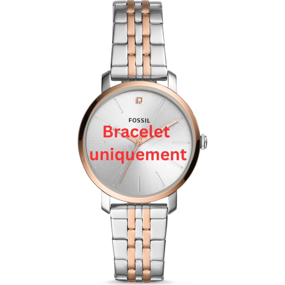 Bracelet métal bicolore rose Fossil - LEXIE LUTHER / BQ3568-Bracelet de montre-AtelierNet